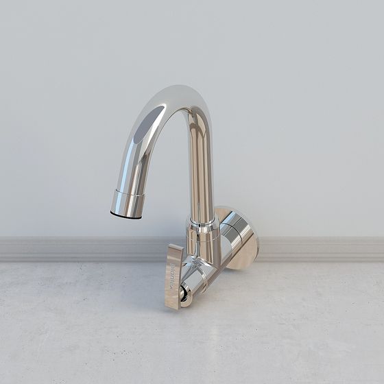 Stylish Modern Faucet 3D model for Contemporary Design
