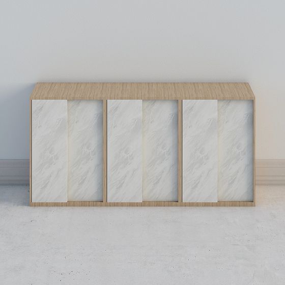 Elegant Marble Side Table 3D model