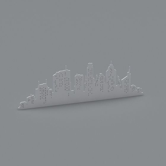 Futuristic Skyline 3D model for Modern Design