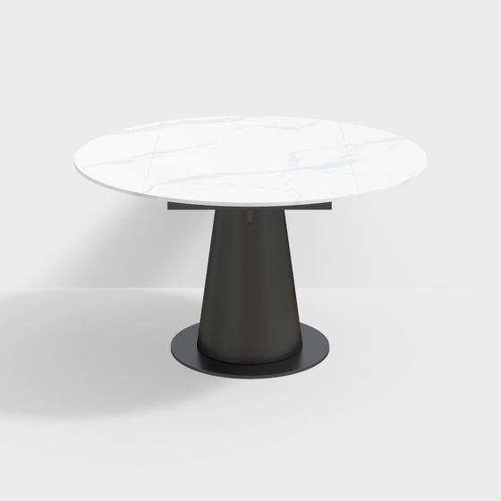 Modern Low-Polygon Round Table 3D model