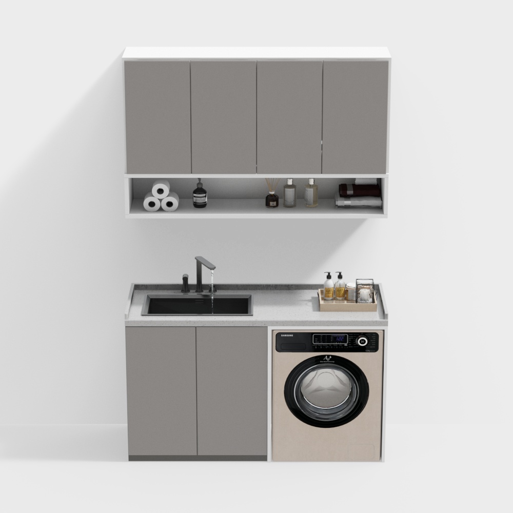 Modern balcony washing machine cabinet