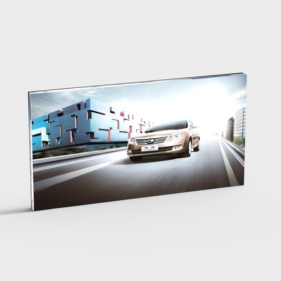 Low Polygon Sports Car 3D model for Urban Environments