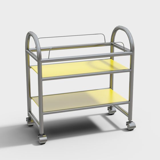 Stylish Metal Cart 3D model for Modern Designs