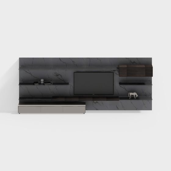 Elegant Modern TV Cabinet 3D model