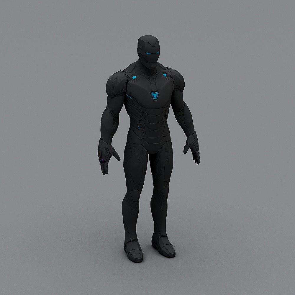 Cyberpunk Hero 3D model