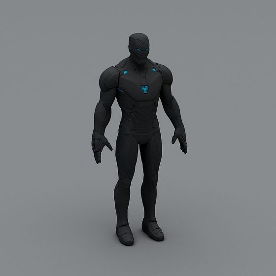 Cyberpunk Hero 3D model