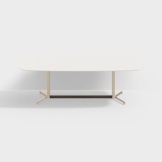 Streamlined Conference Table 3D model for Modern Spaces