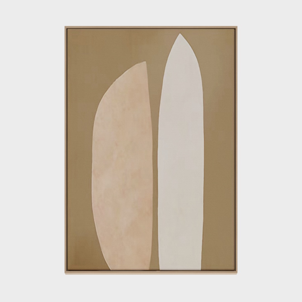 Abstract Double Leaf 3D Model – Low-Poly Nature Design