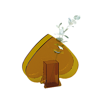 Abstract Vase 3D Model – Low-Poly Leaf & Cube Design