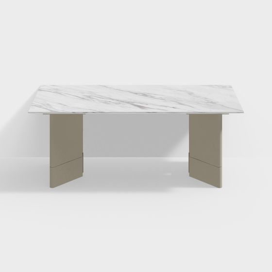 Elegant Marble Dining Table 3D model