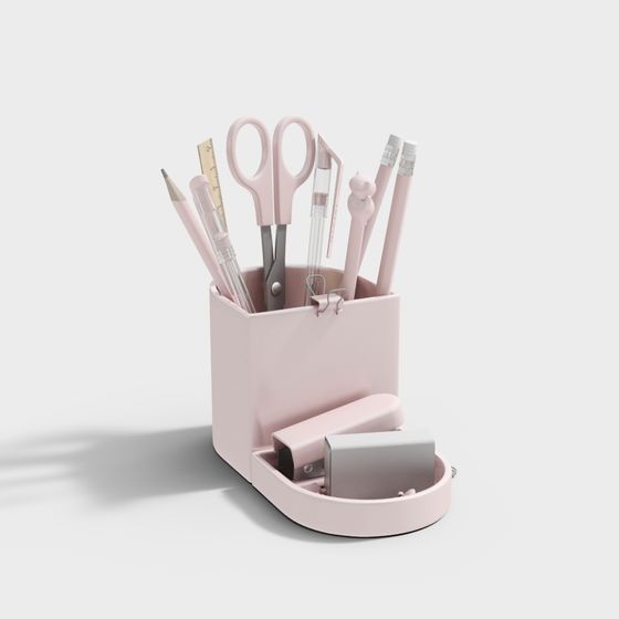 Chic Pink 3D Pen Holder Model