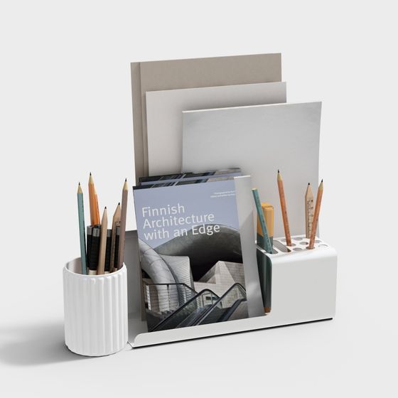 Modern Desk Organizer 3D Model