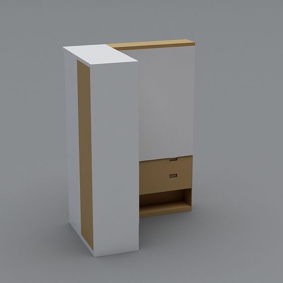 Urban Corner Bookshelf 3D model
