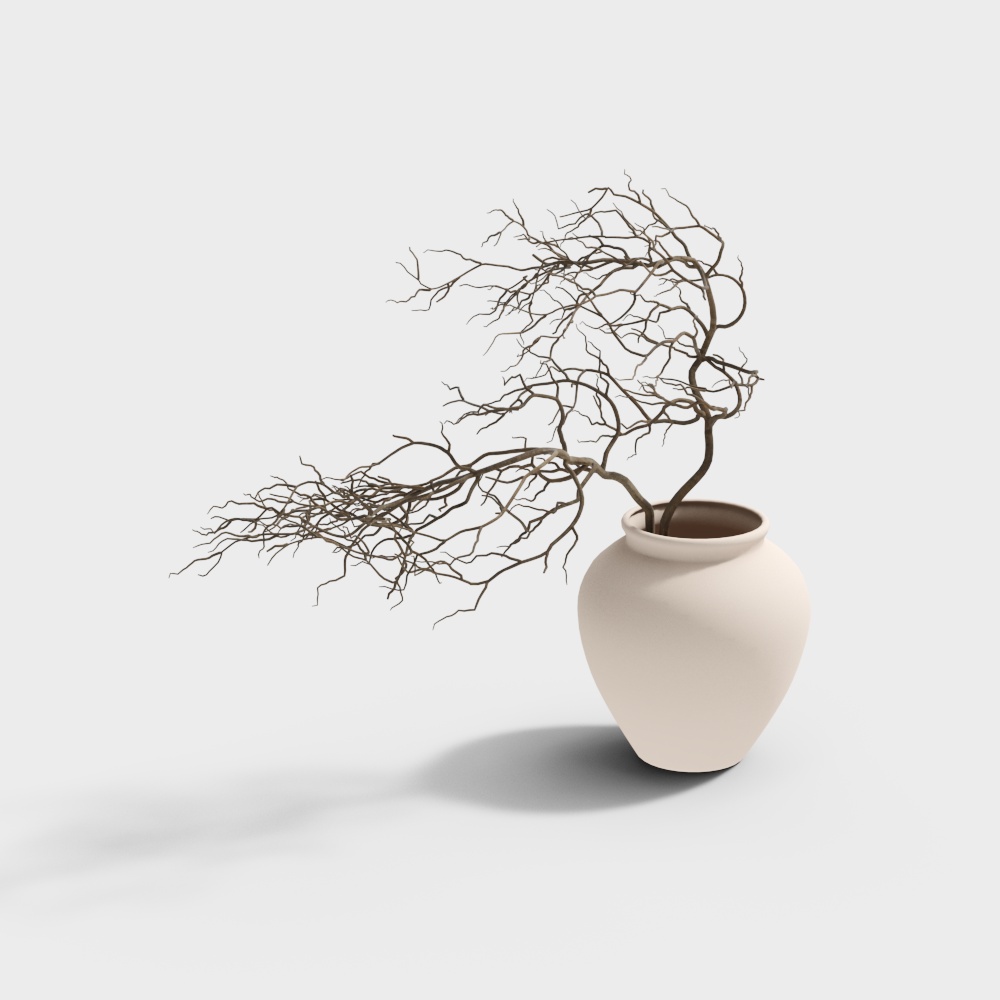 Bonsai with Twisted Branches 3D Model – Low-Poly Plant