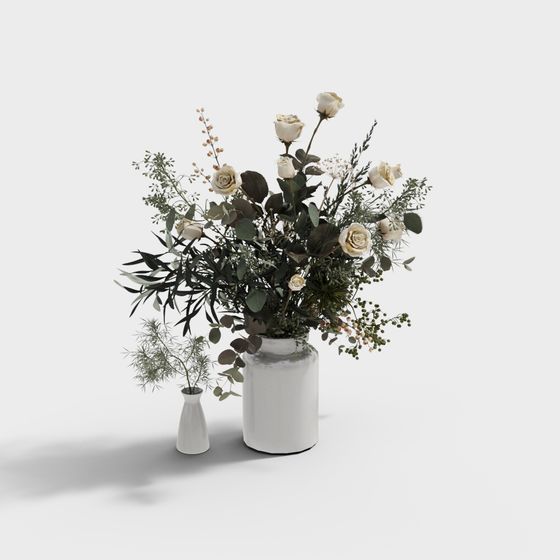 Elegant Country Bouquet 3D model for Creative Projects
