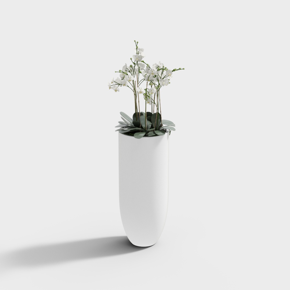 White vase for reception hall of beauty salon