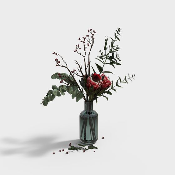 Stylish Winter Vase 3D model for Creative Projects
