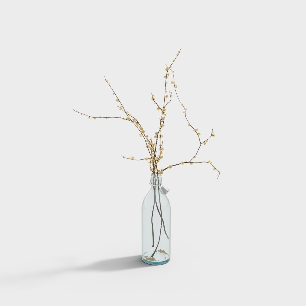 Modern vase floral decoration-dried branches