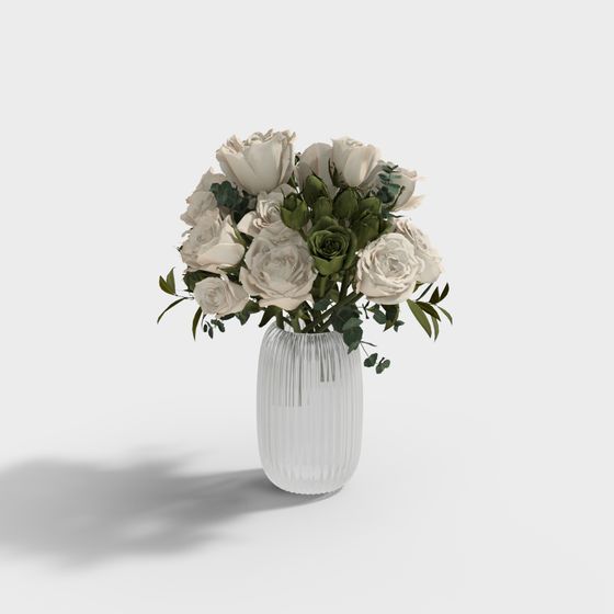 Elegant Rose Bouquet 3D model