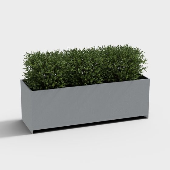 Stylish Urban Green Wall Planter 3D model