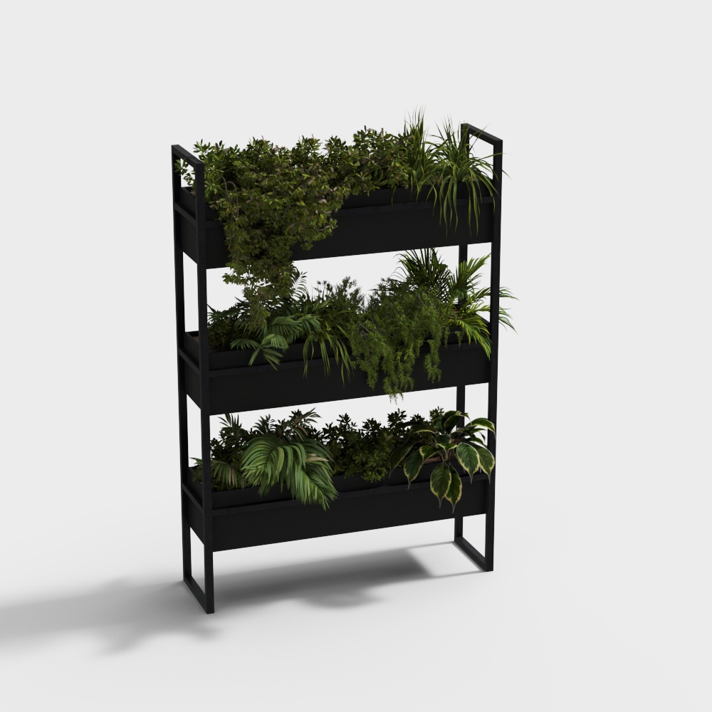 Modern green plant potted plant - plant cabinet