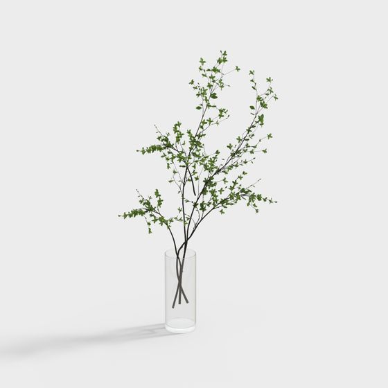 Nature's Melody 3D model - Modern Minimalist Floral Arrangement