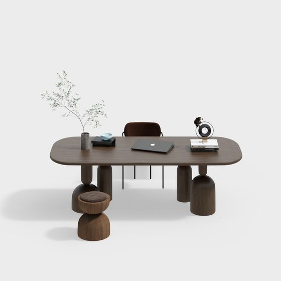 Sleek Modern Dining Table 3D model