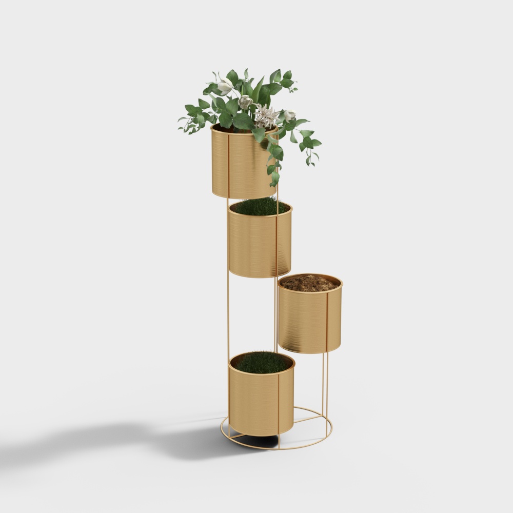 Simple European four-layer plant ornaments