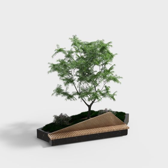 Urban Oasis 3D model: Nature Meets Modern Design