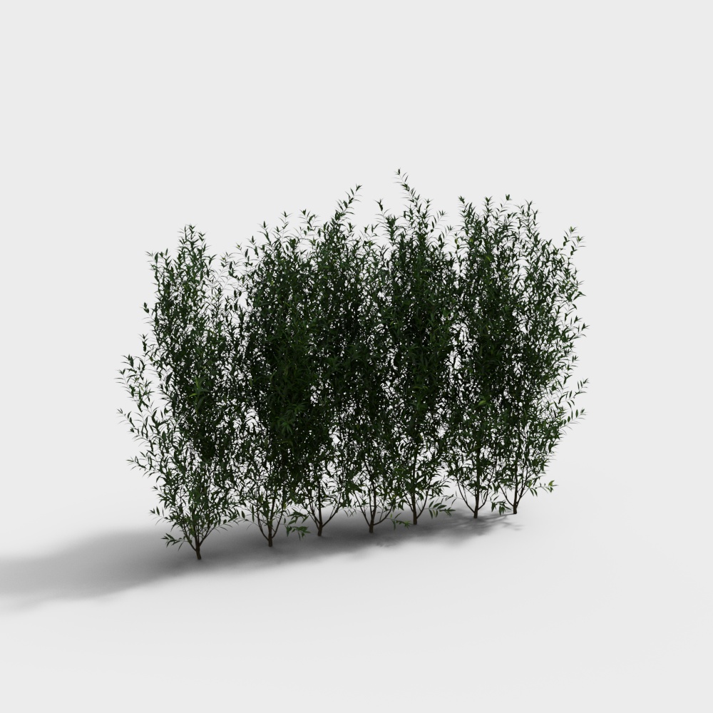 Lush Bamboo Grove 3D Model – Realistic Natural Foliage