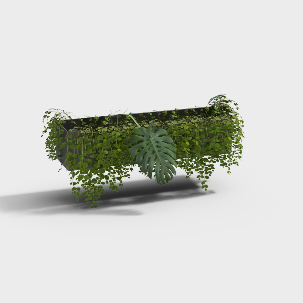 Vines Planter 3D Model – Low-Poly Natural Decor