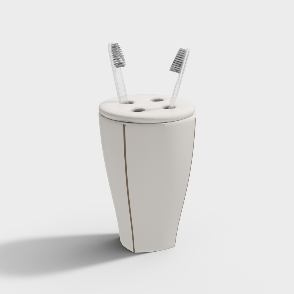 Elegant Minimalist Toothbrush Holder 3D model