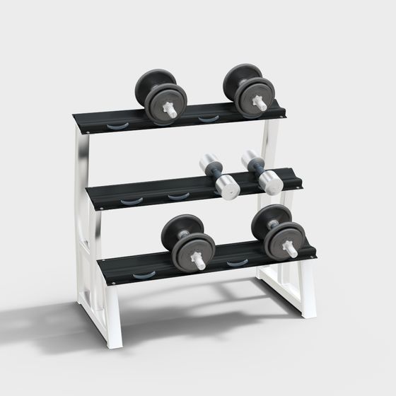 Modern Minimalist Dumbbell Rack 3D model