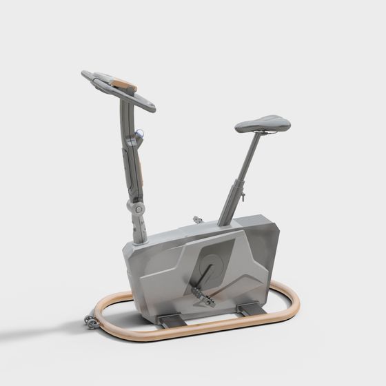 Stylish Low-Poly Fitness Bike 3D model