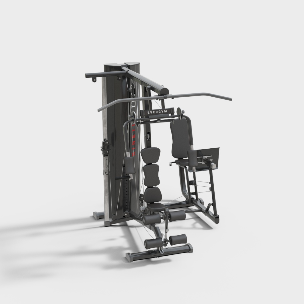 EverGym Strength Training Machine 3D Model – Multifunctional Gym Equipment