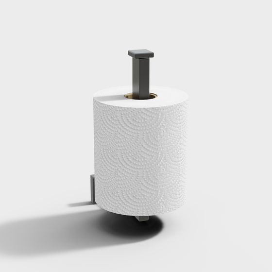 Elegant Low-Polygon Tissue Holder 3D model
