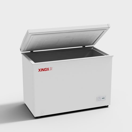 Sleek Low-Poly Freezer 3D model for Modern Design