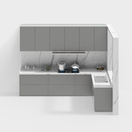 Modern Kitchen 3D Model Design