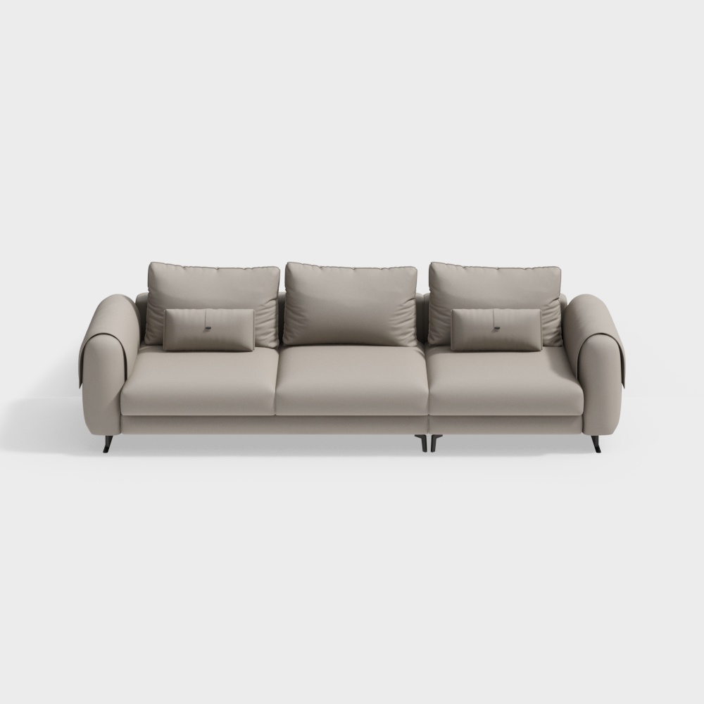 Urban Comfort Low-Poly Sofa 3D model for Modern Spaces