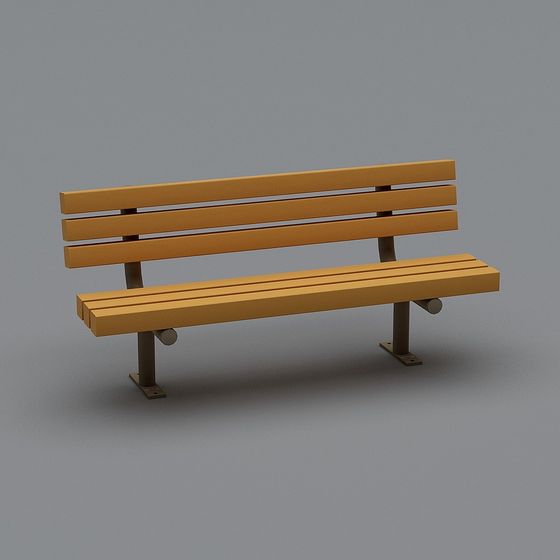 Low Poly Park Bench 3D Model for Tranquil Spaces