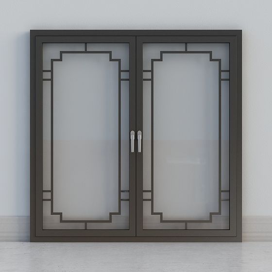 Elegant Double Door 3D model for Contemporary Settings