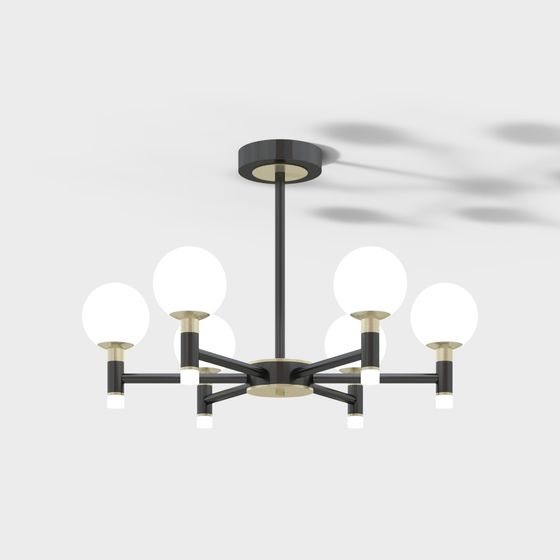 Elegant Low-Poly Pendant Light 3D model