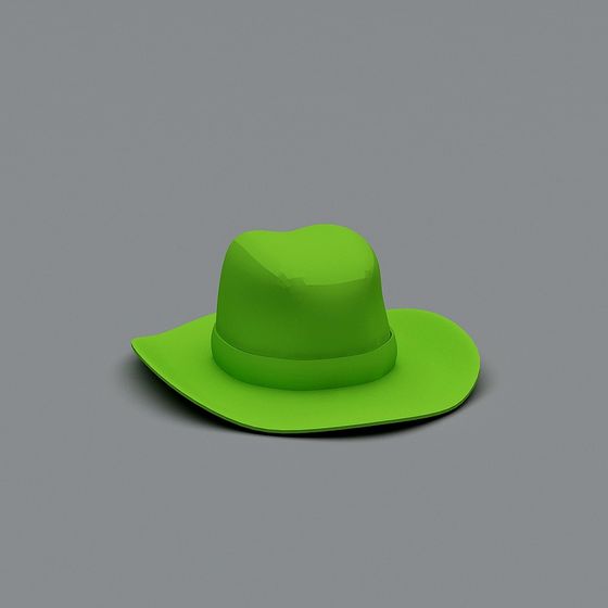 Green Hat 3D model: Nature's Spirit in Modern Design