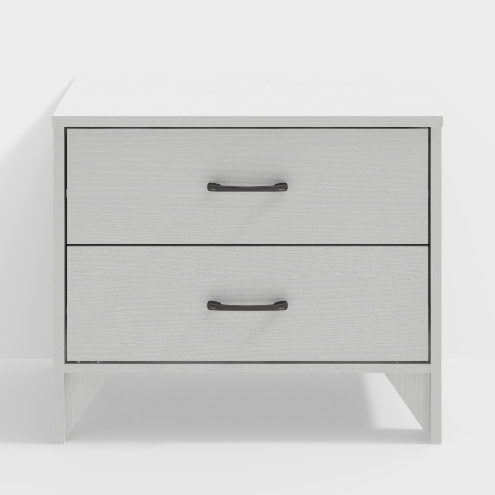 Two-drawer cabinet (white)