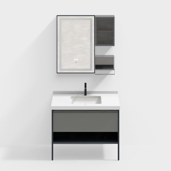 Minimalist Bathroom Cabinet 3D model