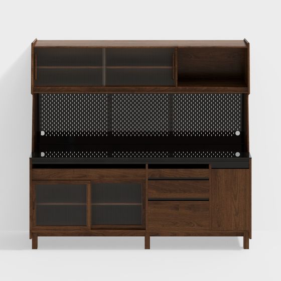 Mid-Century Modern Display Cabinet 3D model