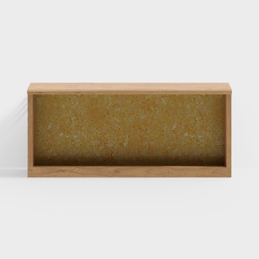 Wooden Display Cabinet 3D model