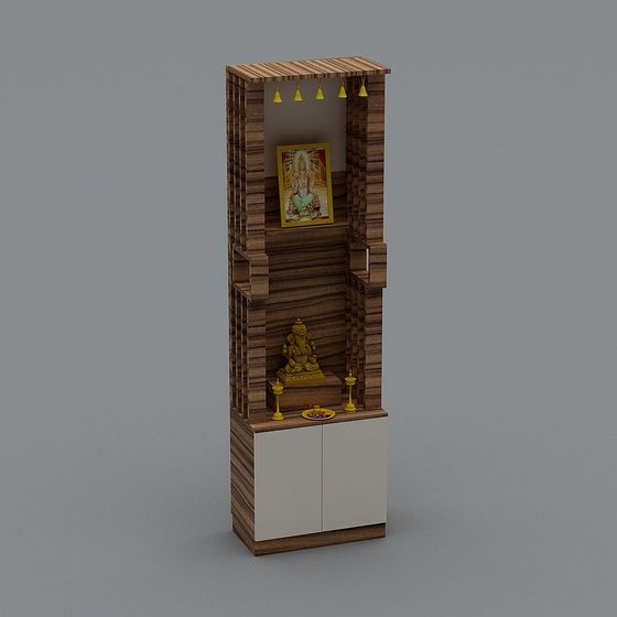 Elegant Indian Shrine 3D Model for Creative Projects