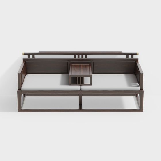 Elegant Eastern Minimalist Sofa 3D model