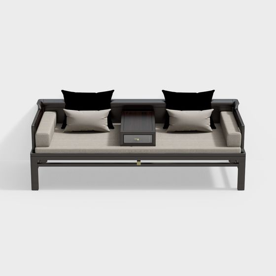 Elegant Low-Polygon 3D Sofa Model for Modern Interiors